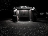 Crepes Waffles Stall Edinburgh Black And White