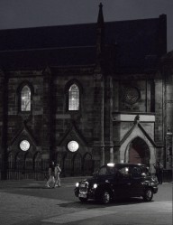 Taxi And Church Edinburgh