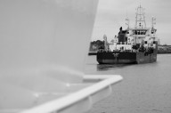 Ferry And Dredging Boat