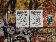 Fly posted publicity for a tattoo artist